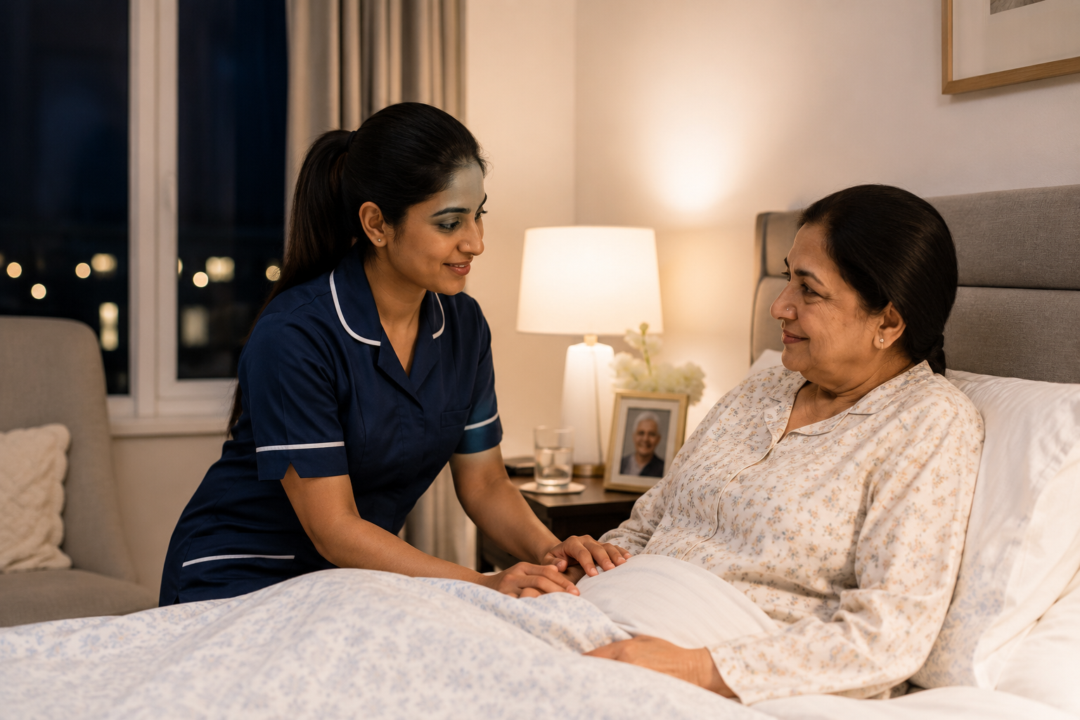 Carer providing night support
